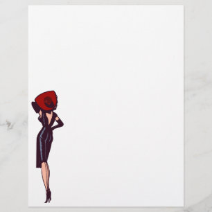 Vintage Gorgeous Glamour Girl Retro Pinup Flyer