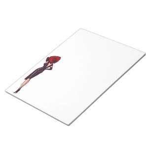 Vintage Gorgeous Glamour Girl Retro Pinup Notepad