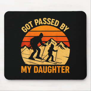 Vintage Got Ped By My Daughter Funny Ski Retro Fam Mouse Mat