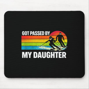Vintage Got Ped By My Daughter Funny Skiing Retro Mouse Mat