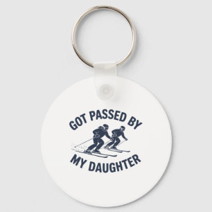 Vintage Got Ped By My Daughter Retro Funny Skiing Key Ring
