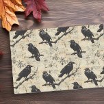 Vintage Goth Decoupage Crow Raven   Tissue Paper<br><div class="desc">This design may be personalised by choosing the Edit Design option. You may also transfer onto other items. Contact me at colorflowcreations@gmail.com or use the chat option at the top of the page if you wish to have this design on another product or need assistance. See more of my designs...</div>