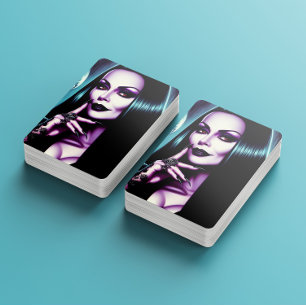Vintage Goth Woman Playing Cards