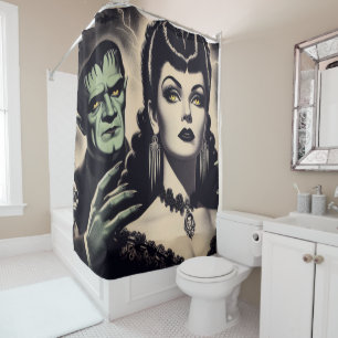 Vintage Goth Woman Shower Curtain