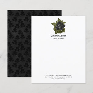 Vintage Gothic Black Roses Personalised