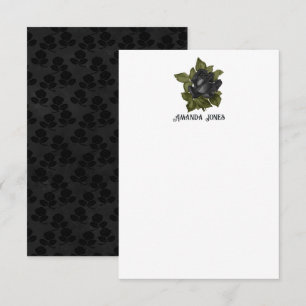 Vintage Gothic Black Roses Personalised