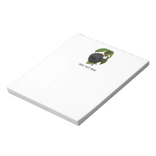 Vintage Gothic Black Roses Personalised Notepad