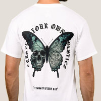 Vintage Gothic Butterfly Skull Streetwear T-Shirt