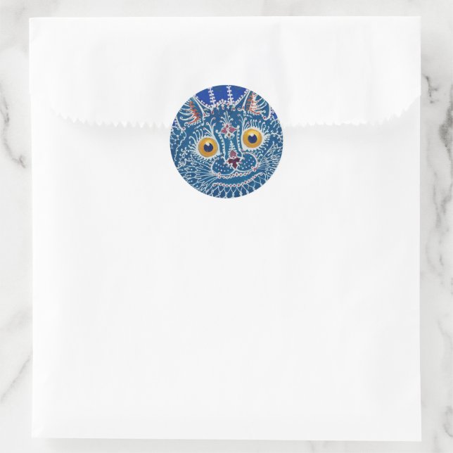 Vintage Gothic Cat (1925/1939) Classic Round Sticker (Bag)