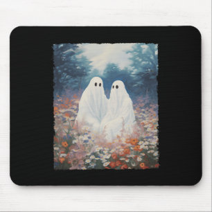 Vintage Gothic Floral Halloween Ghost Couple In Th Mouse Mat