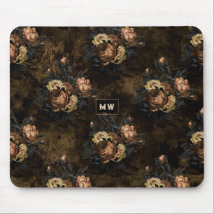 Vintage Gothic Floral Mouse Mat