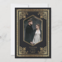 Vintage Gothic Gold Victorian Wedding Photo