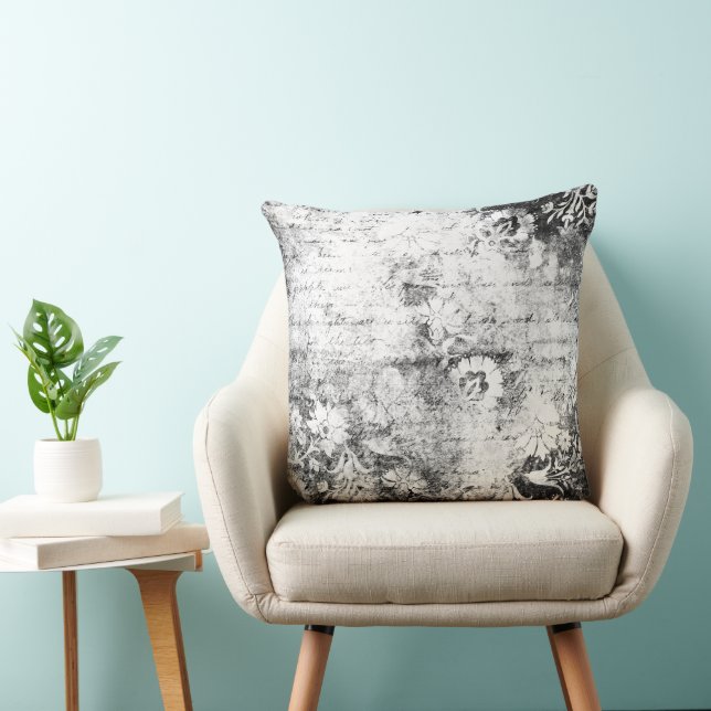 Vintage Gothic Grunge Distressed Shabby Cushion (Chair)