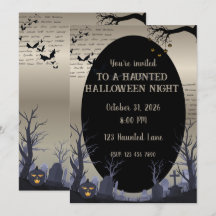 Vintage Gothic Halloween Graveyard Party
