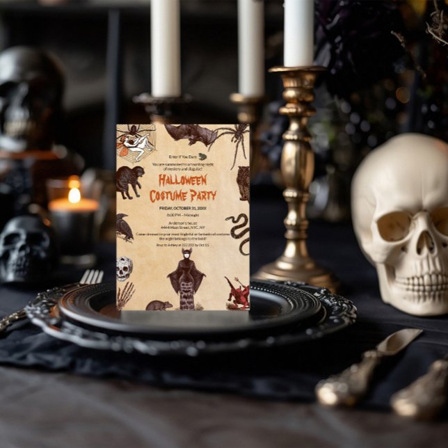 "Vintage Gothic Halloween Invitation (Creator Uploaded)