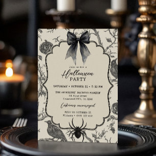 Vintage Gothic Halloween Party Invitation