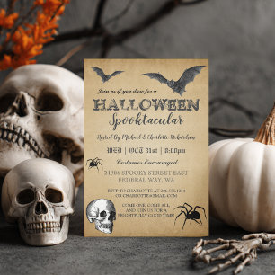 Vintage Gothic Halloween Party Invitation