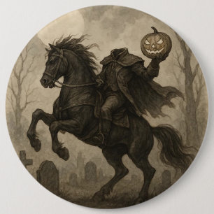 Vintage/Gothic Headless Horseman Halloween/Autumn  6 Cm Round Badge