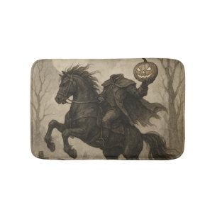 Vintage/Gothic Headless Horseman Halloween/Autumn Bath Mat