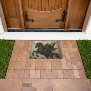 Vintage/Gothic Headless Horseman Halloween/Autumn Doormat