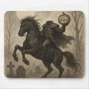 Vintage/Gothic Headless Horseman Halloween/Autumn Mouse Mat