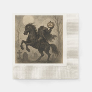 Vintage/Gothic Headless Horseman Halloween/Autumn Napkin