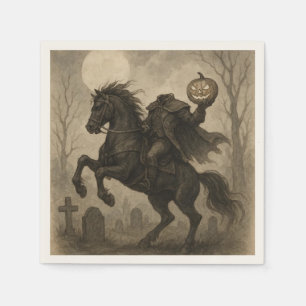 Vintage/Gothic Headless Horseman Halloween/Autumn  Napkin