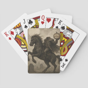 Vintage/Gothic Headless Horseman Halloween/Autumn Playing Cards