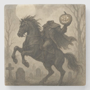 Vintage/Gothic Headless Horseman Halloween/Autumn  Stone Coaster