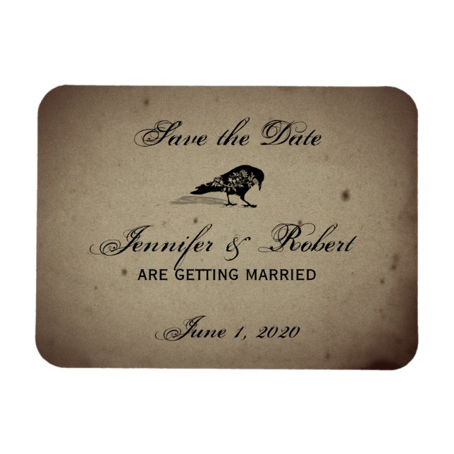 Vintage Gothic House Save the Date Magnet (Horizontal)