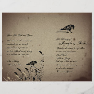 Vintage Gothic House Wedding Program