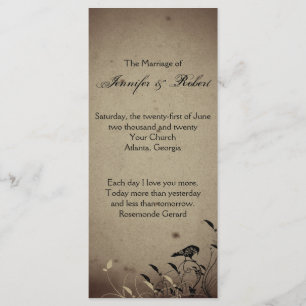 Vintage Gothic House Wedding Program Programme