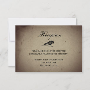 Vintage Gothic House Wedding Reception Invitation