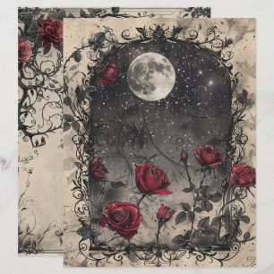 Vintage Gothic Junk Journal Page