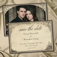 Vintage Gothic Medieval Parchment Wedding Photo
