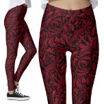Vintage Gothic Pattern Leggings - Gothic Nostalgia<br><div class="desc">Red Vintage Gothic Pattern Leggings - Gothic Nostalgia, Victorian Goth Aesthetic, Dark and Enchanting Style Step into the world of vintage gothic allure with our Vintage Gothic Pattern Leggings. Embrace the haunting charm of Halloween with these leggings that exude a Victorian goth aesthetic. The vintage-inspired design takes you on a...</div>