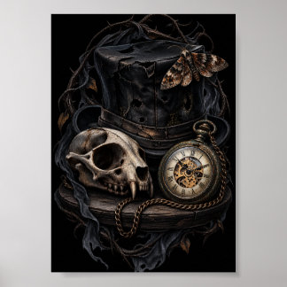 Vintage gothic poster showing decay