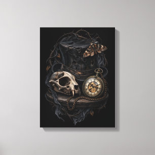 Vintage gothic poster showing decay canvas print