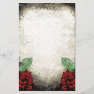Vintage Gothic Rose Stationery