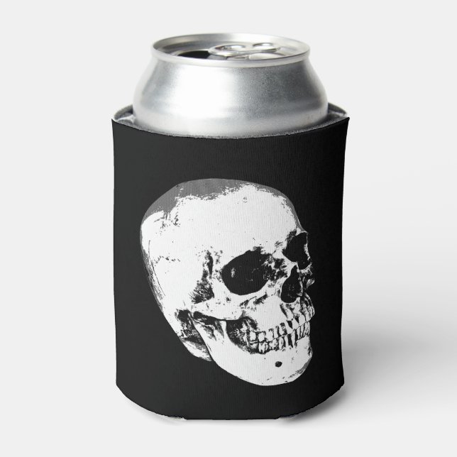 Vintage Gothic Skull Can Cooler (Can Front)