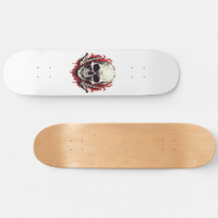 Vintage Gothic Skull Skateboard