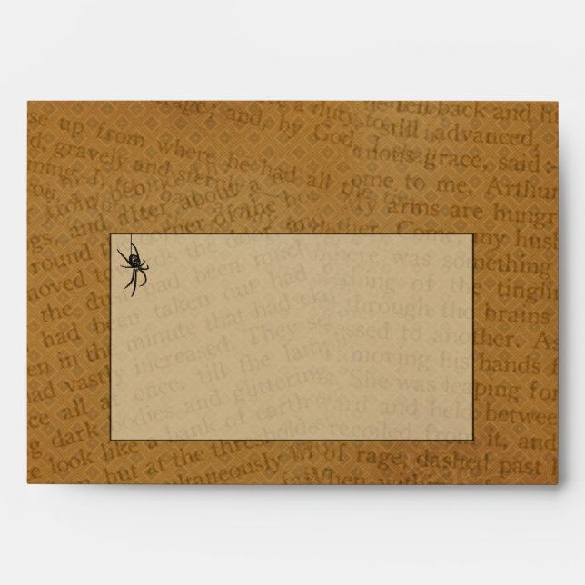 Vintage Gothic Spooky Halloween Envelope (Front)