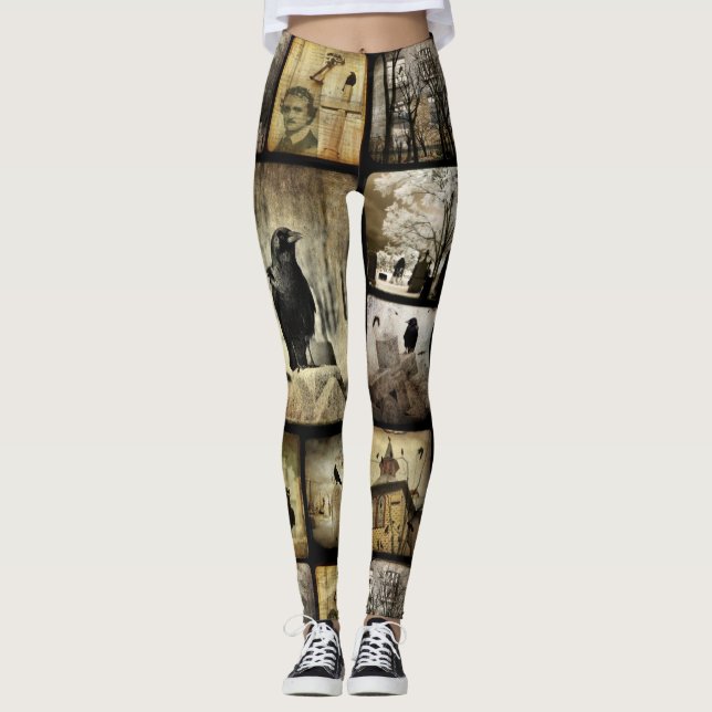 Vintage Gothic Squares Leggings (Front)
