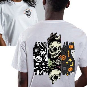 Vintage Gothic Style Triple Brush Stroke Halloween T-Shirt