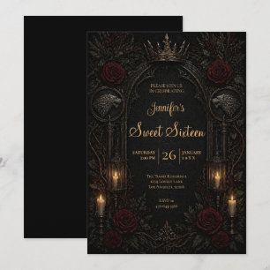 Vintage Gothic Sweet 16 Invitation
