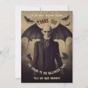 Vintage Gothic Vampire Dracula Thank You