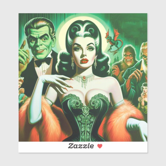 Vintage Gothic Vampire Woman (Sheet)