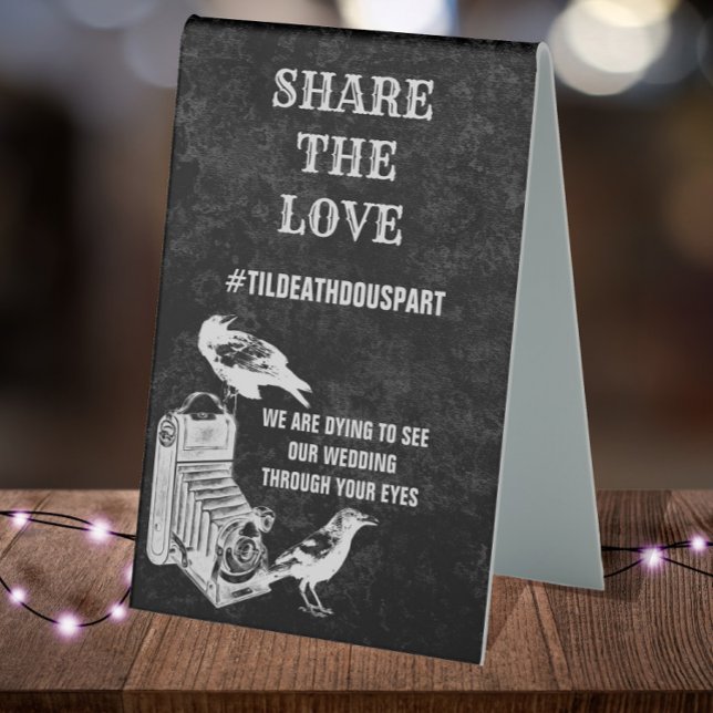 Vintage, Gothic Wedding Hashtag Share the Love (Creator Uploaded)
