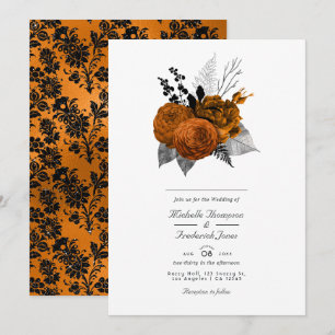 Vintage Gothic Wedding Invitation