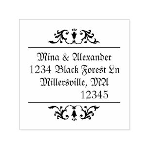 Vintage Gothic Wedding Ornate Self-inking Stamp